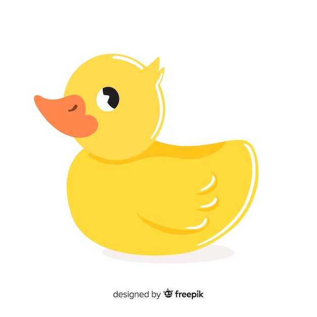 Cute yellow rubber duck