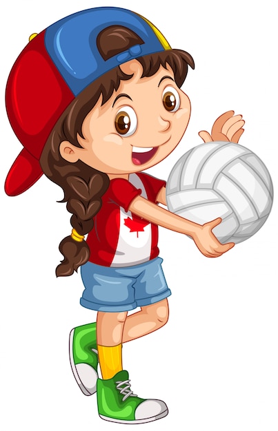 Cute young girl cartoon character