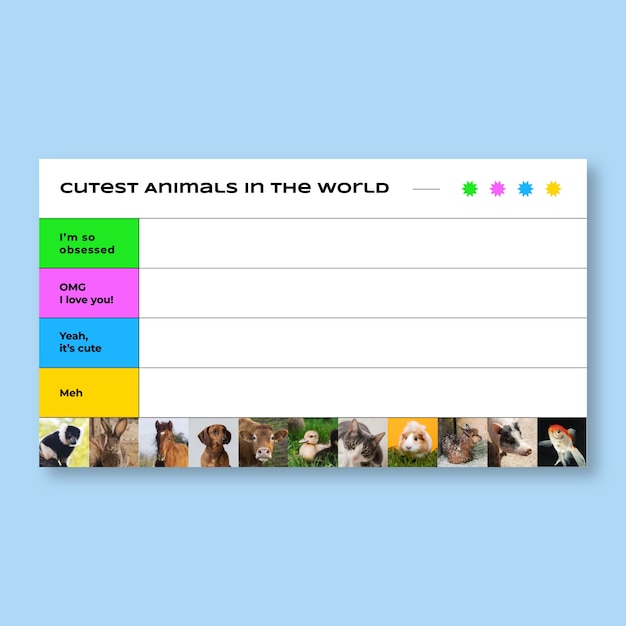 Cutest animals in the world landscape tier list