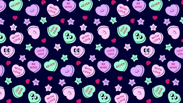 Cutie Valentine's Day Pattern with hearts