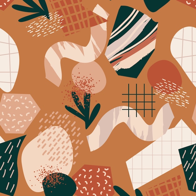 Cutout collage pattern design