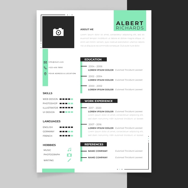 Cv template theme