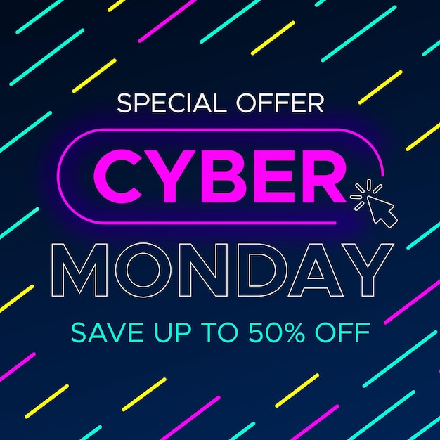 Free Vector cyber monday concept in flat design