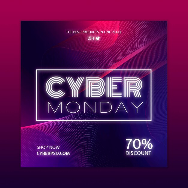 Cyber monday concept template