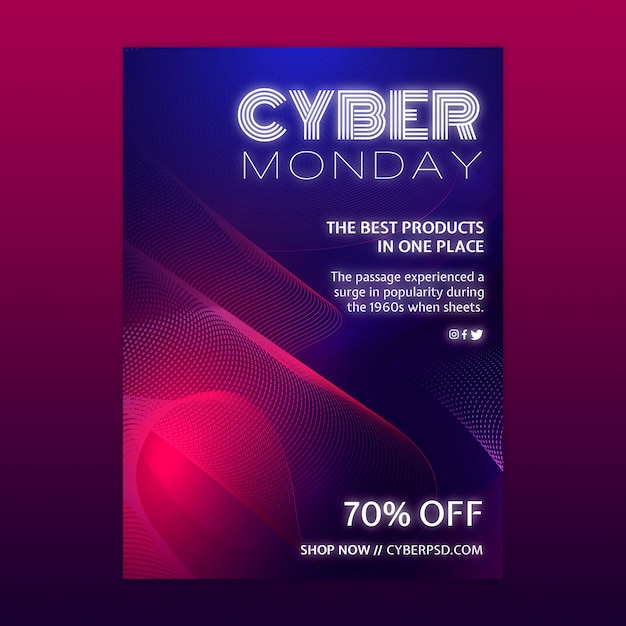 Cyber monday concept template