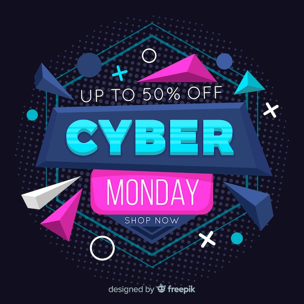 Free Vector cyber monday in flat design