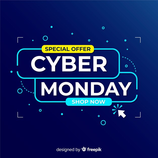 Cyber monday in flat design