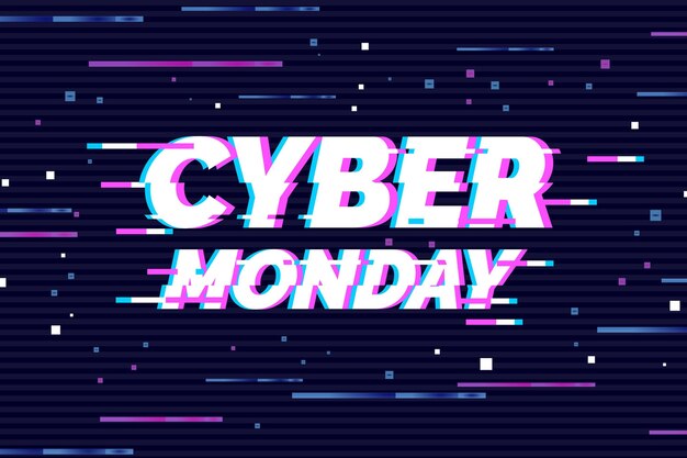 Cyber monday in flat design