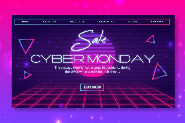 Cyber monday landing page