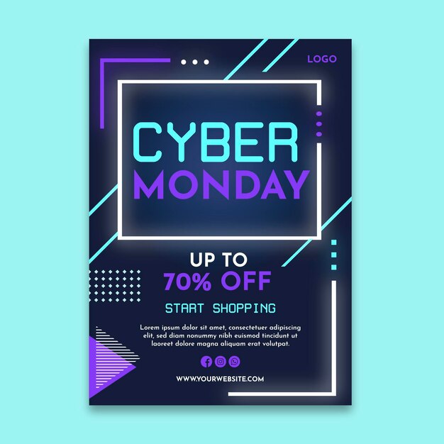 Cyber monday poster a4