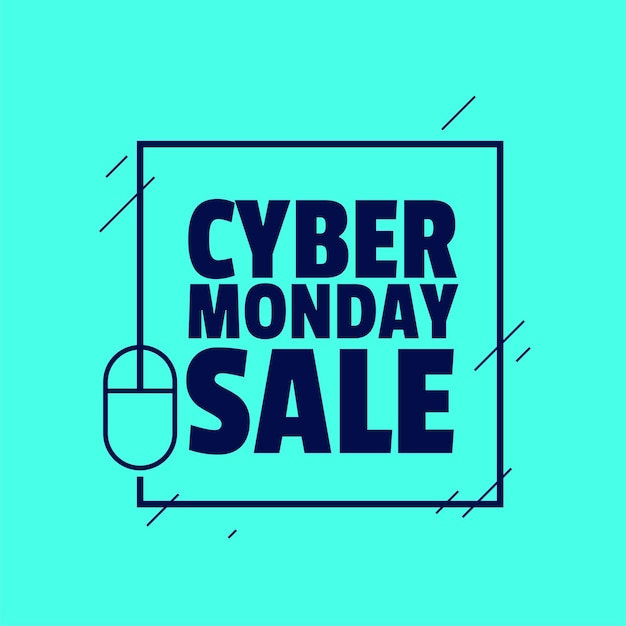 Free Vector cyber monday sale background for online shopping and discount vector illustration