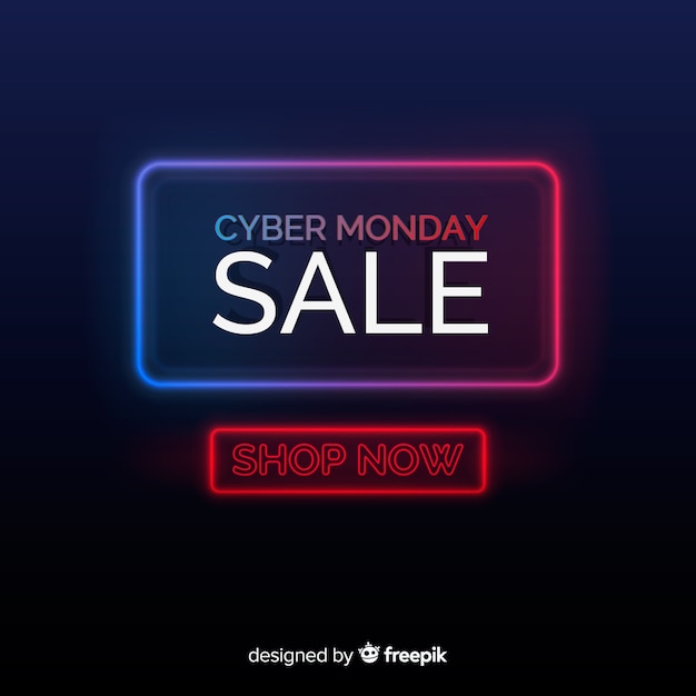 Free Vector cyber monday sale banner