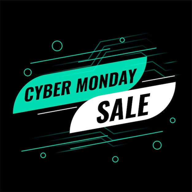 Free Vector cyber monday sale stylish background for online shopping