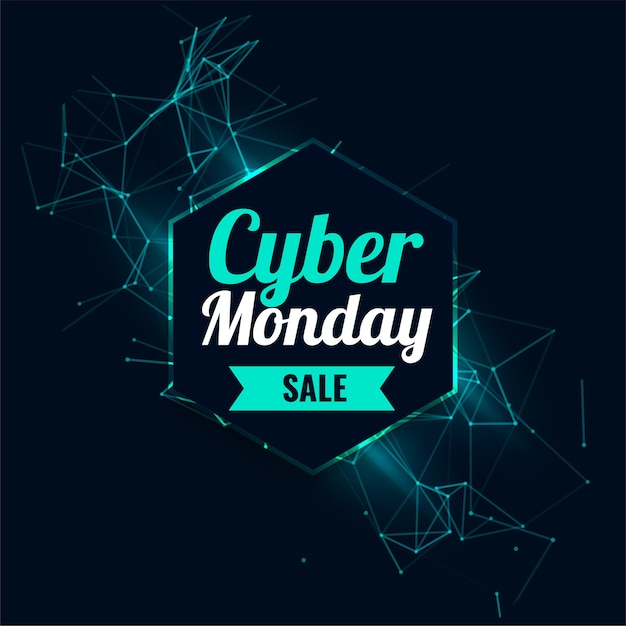 Cyber monday sale tech background for online shopping