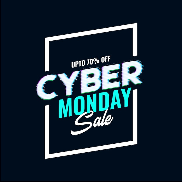 Cyber monday sale template banner for online shopping