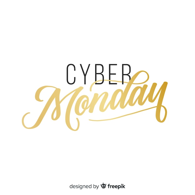 Cyber monday sales background with lettering