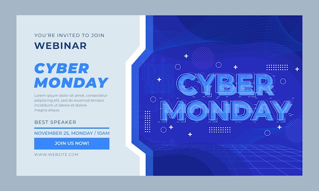 Cyber monday sales webinar template