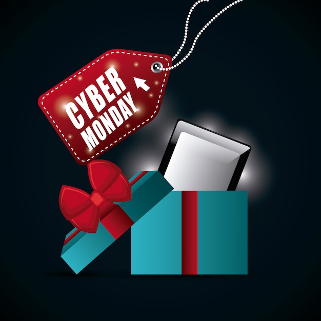 Free Vector cyber monday shopping season