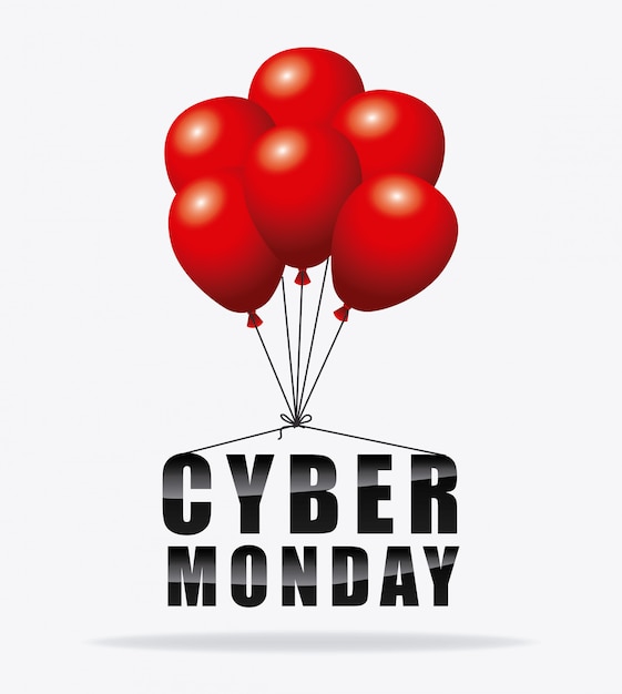 Free Vector cyber monday shopping season