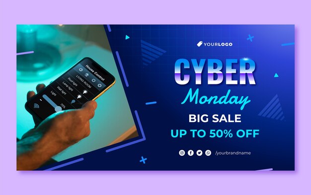 Cyber monday social media post template