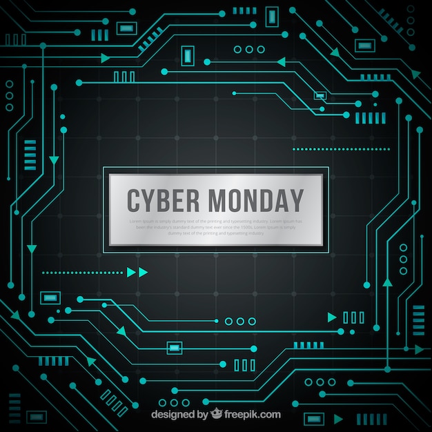 Free Vector cyber monday software background