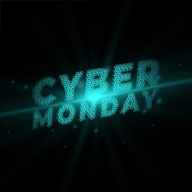 Free Vector cyber monday written in technology style banner