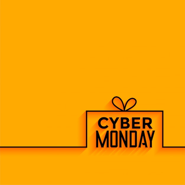 Cyber monday yellow minimal style background