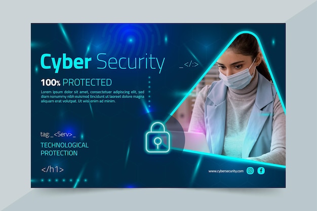 Cyber security banner template