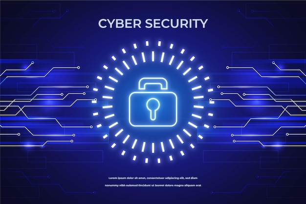 Free Vector cyber security concept