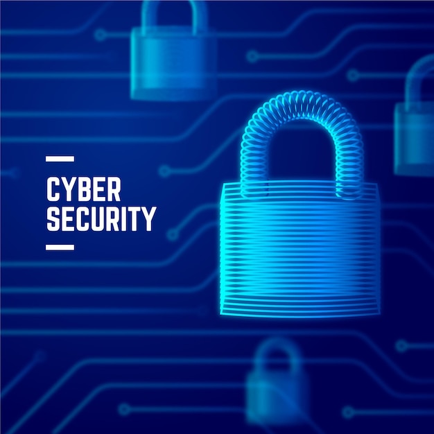 Free Vector cyber security concept