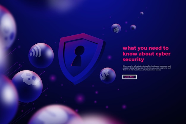 Free vector cyber security concept