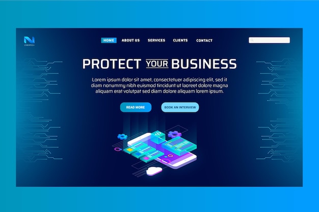 Cyber security landing page