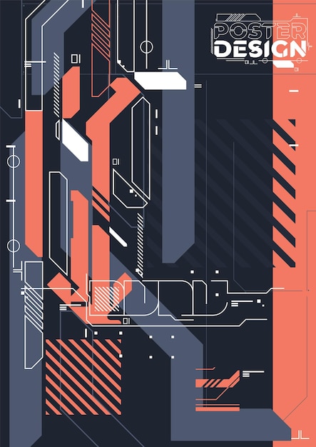 Free Vector cyberpunk retro futuristic poster vector illustration