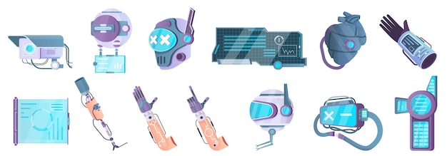 Cyberpunk Technology Icon Set