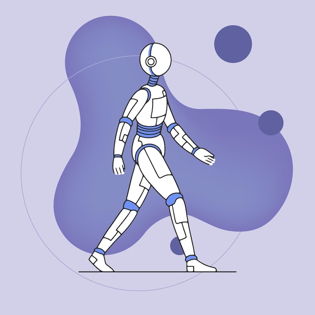 Free Vector cyborg or robot flat vector illustration