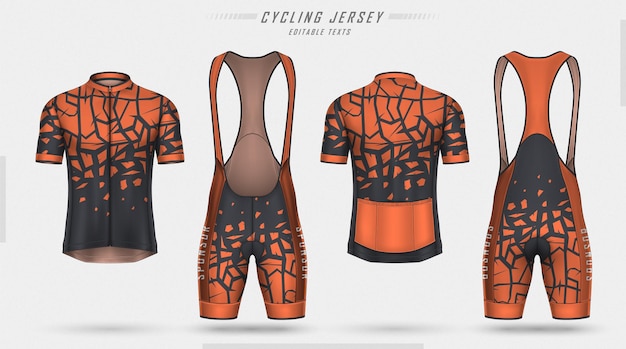 Free Vector cycling jersey front and back