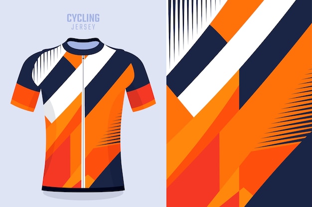 Free vector cycling  jersey pattern design