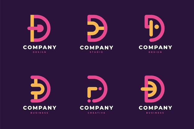 Free vector d logo collection