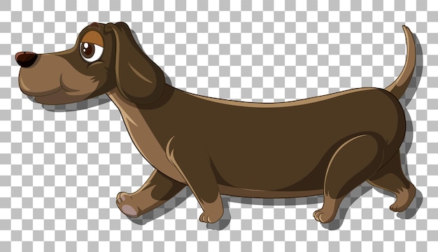 Free vector dachshund dog cartoon character