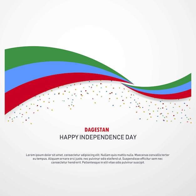 Free Vector dagestan happy independence day background