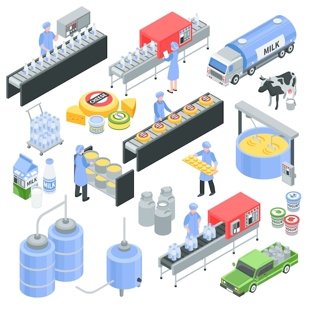 Dairy factory isometric