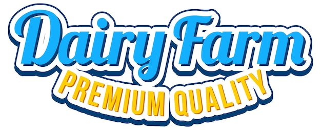 Dairy Farm premium quality lettering logo