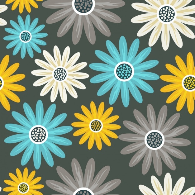 Free Vector daisies background