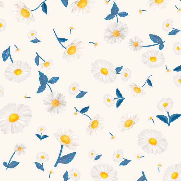 Daisy patterned wallpaper