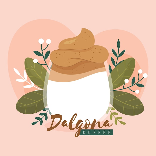 Free Vector dalgona coffee illustration