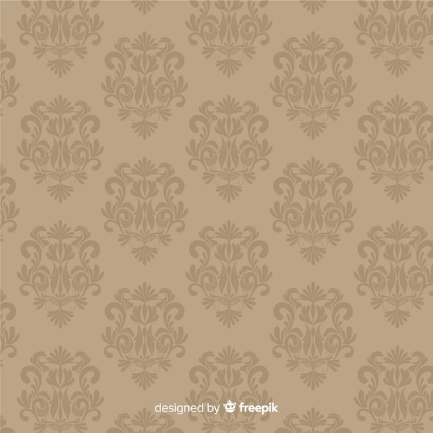 Damask background hand drawn style