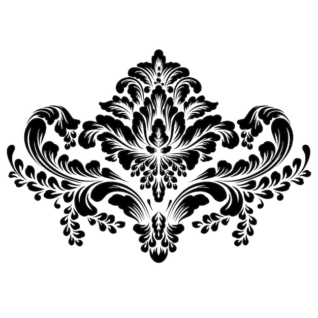 Free Vector damask central element isolated vector damask illustration