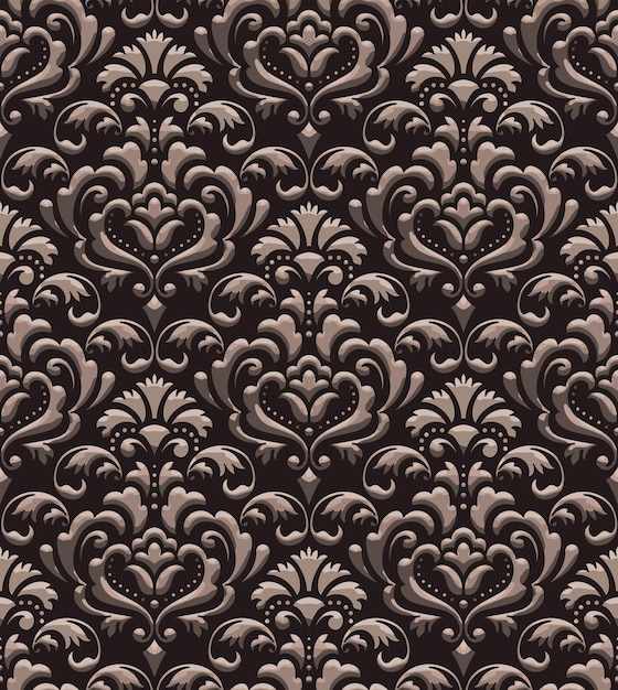 Free vector damask seamless emboss pattern background vector classical luxury old damask ornament royal victorian seamless texture for wallpapers textile wrapping vintage exquisite floral baroque template