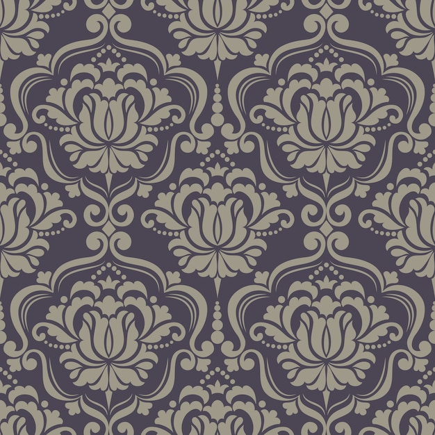 damask seamless pattern background. Classical luxury old fashioned damask ornament