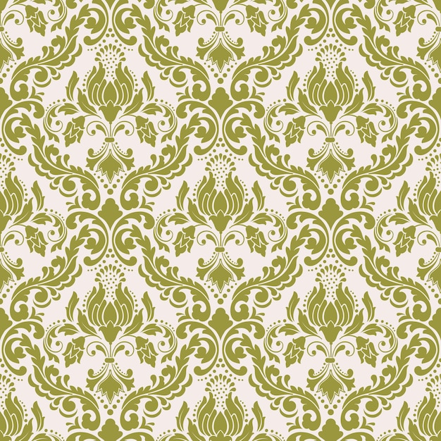 Free Vector damask seamless pattern background